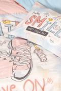 Cotton Box Junior Tek Kişilik Lastikli Çarşaflı Nevresim Takımı Smile Mint