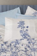 Cotton Box Modeline Çift Kişilik Nevresim Takımı Linora Mavi görseli 3