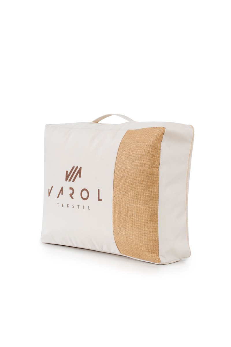Varol Pure Woll Tek Kişilik Yün Yorgan (155x215 cm) – %100 Pamuk Kılıf | Bez Çantalı detay görseli