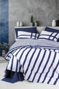 Cotton Box Modeline Çift Kişilik Nevresim Takımı Nifty Lacivert görseli 3