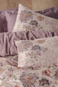Cotton Box Saten Çift Kişilik Nevresim Takımı Majolica Mürdüm