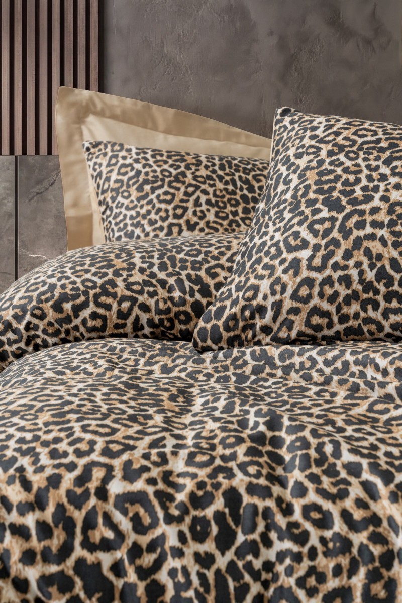 Cotton Box Saten Çift Kişilik Nevresim Takımı Kalahari Bej detay görseli