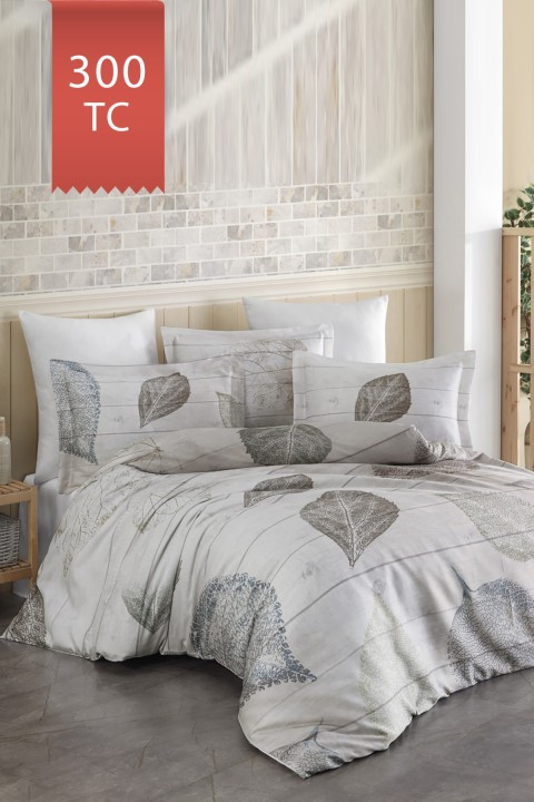 Varol Royal Saten 300TC Nevresim Takımı (Çift Nevresimli) Family Size  - FOLİA
