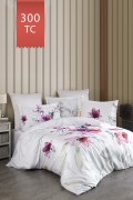 Varol Royal Saten 300TC Nevresim Takımı (Çift Nevresimli) Family Size  - VERONA