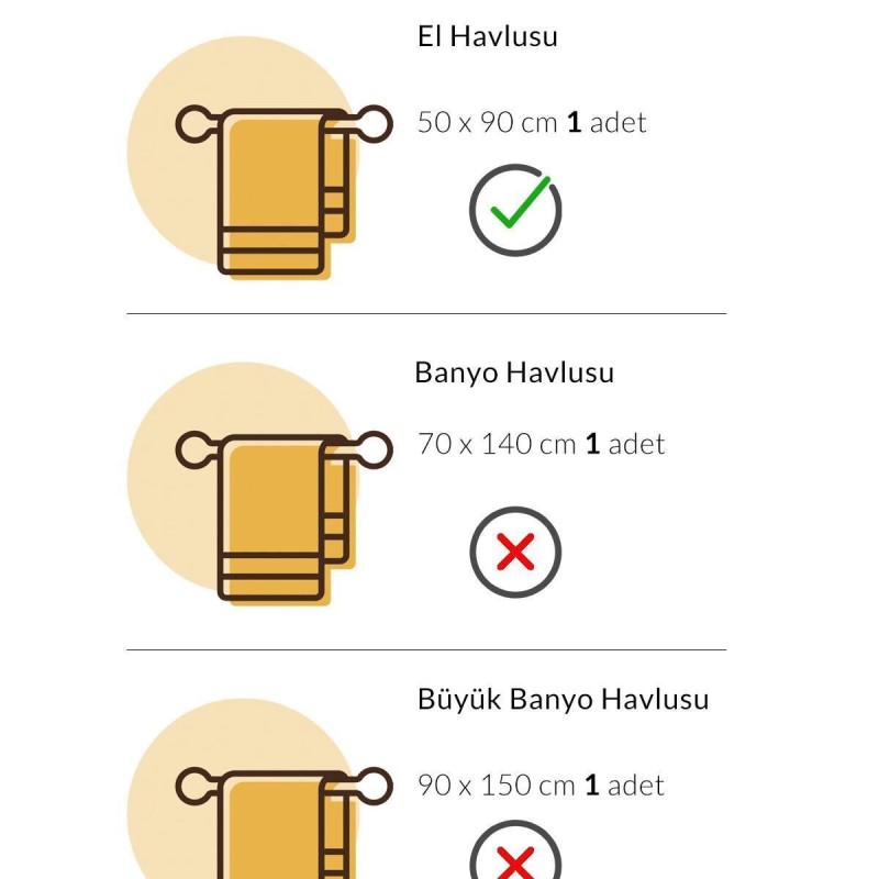 Varol Lavin %100 Premium Cotton El Havlusu 50x90cm
