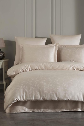 Varol Liyosel Jakar Nevresim Takımı Çift Kişilik - Eva Cappuccino