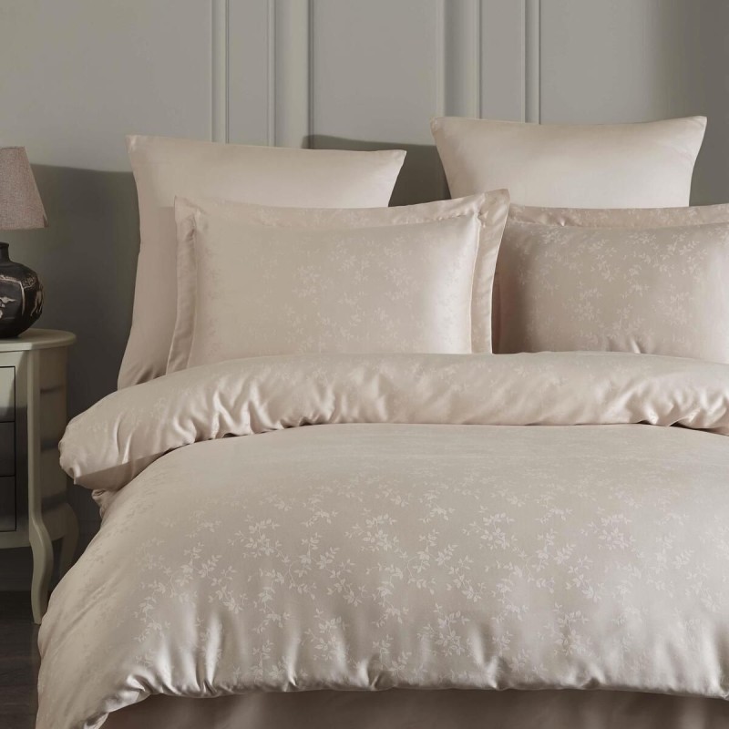 Varol Liyosel Jakar Nevresim Takımı Çift Kişilik - Eva Cappuccino Varol Liyosel Jakar Nevresim Takımı Çift Kişilik - Eva Cappuccino