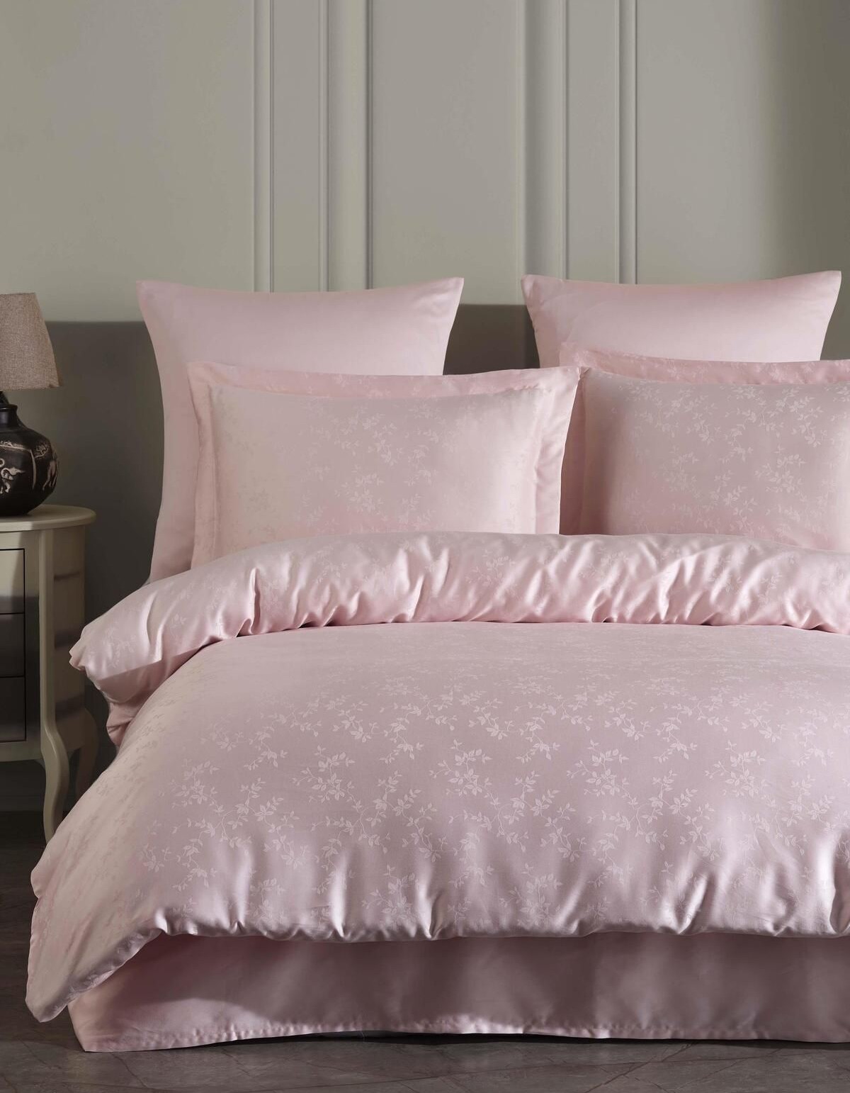 Varol Liyosel Jakar Nevresim Takımı Çift Kişilik - Eva Pudra