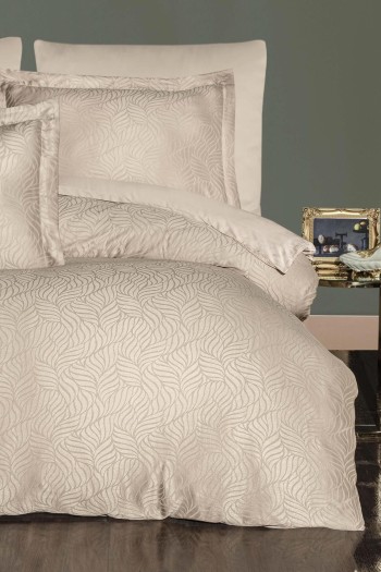 Varol Liyosel Jakar Nevresim Takımı Çift Kişilik - Lienzo Cappuccino