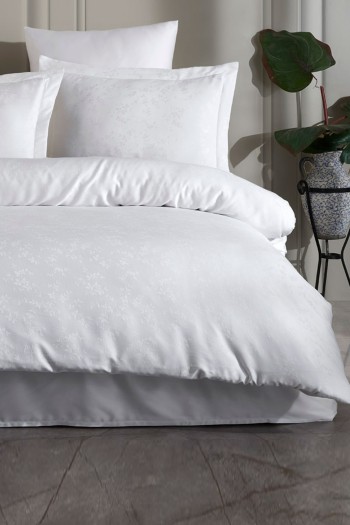 Varol Liyosel Jakar Nevresim Takımı Tek Kişilik - Eva Beyaz