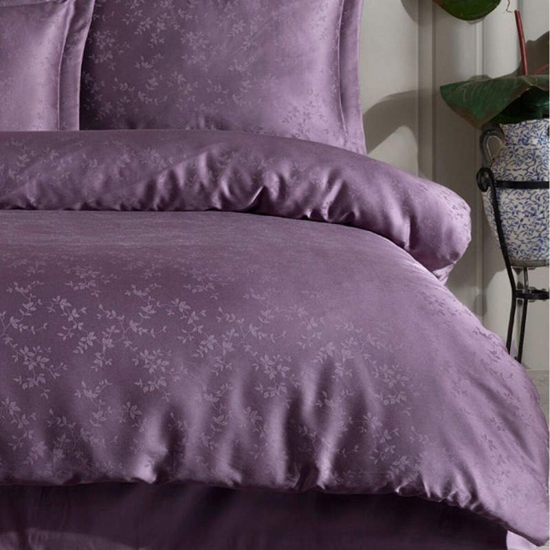 Varol Liyosel Jakar Nevresim Takımı Tek Kişilik - Eva Mürdüm Varol Liyosel Jakar Nevresim Takımı Tek Kişilik - Eva Mürdüm