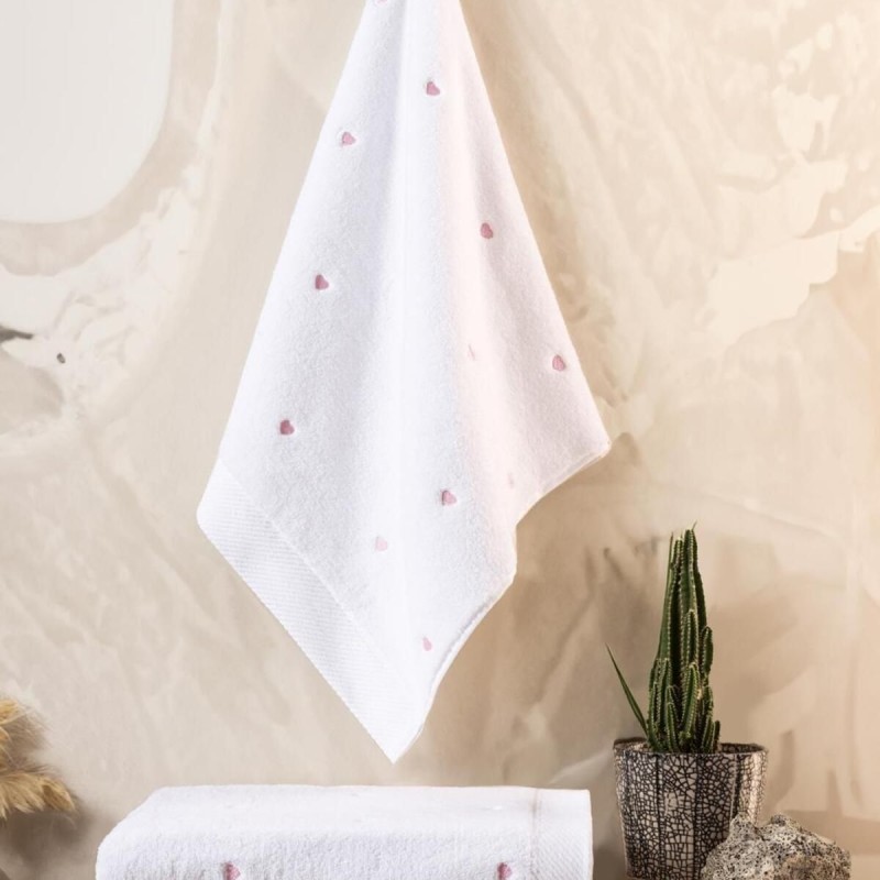 Varol Love Serisi Nakışlı Micro Cotton Banyo Havlu Seti