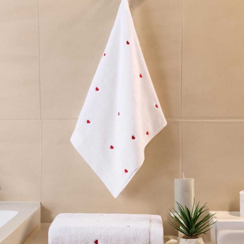 Varol Love Serisi Nakışlı Micro Cotton Banyo Havlu Seti