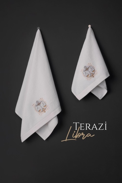 Varol Lüks Microcotton Burç Nakışlı Havlu Seti – Yumuşak & Dayanıklı TERAZİ