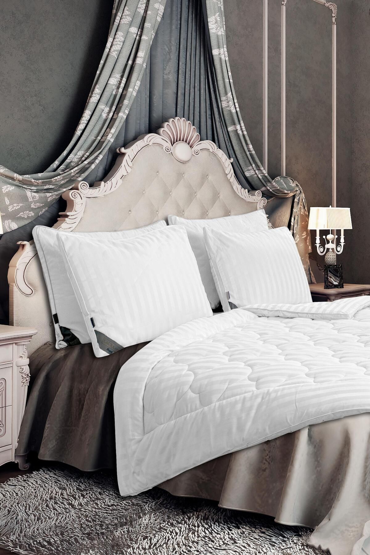 Varol Majesti Premium Nano Elyaf Yorgan – Çift Kişilik Beyaz 195x215cm