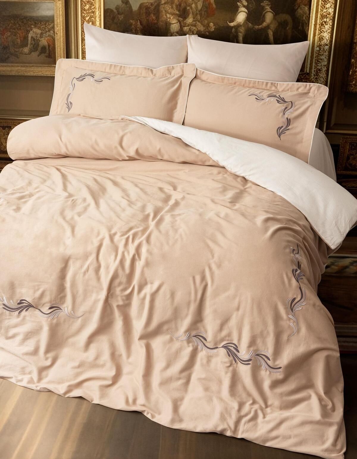 Varol Nakışlı Pamuk Saten Çift Kişilik Nevresim Takımı