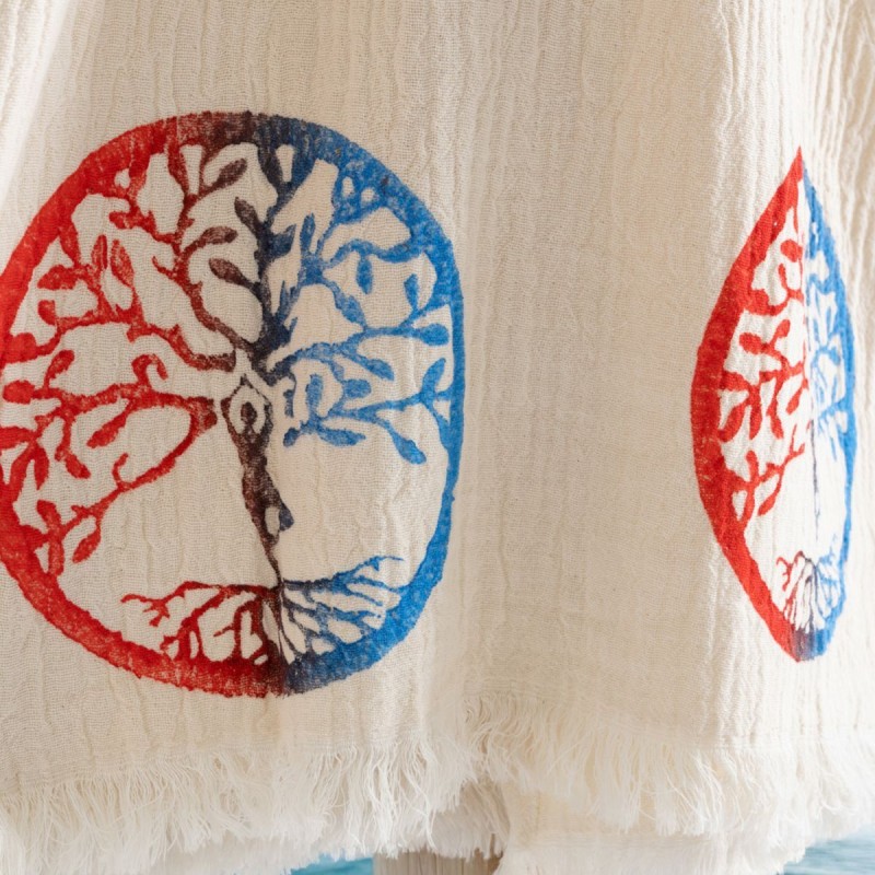 Varol Organik %100 Pamuk Kapşonlu Sabalık Bornoz Plaj Elbisesi - Dualis