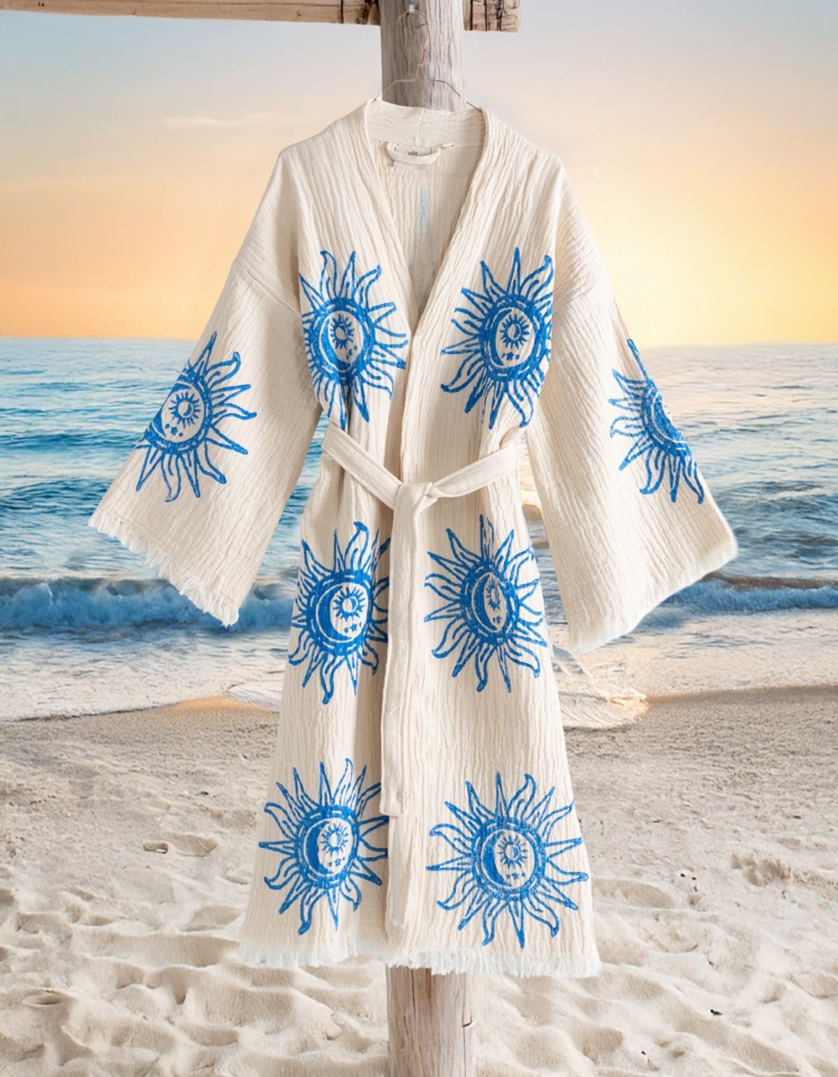 Varol Organik %100 Pamuk Kimono Yaka Sabahlık Bornoz - Heliona v2 Varol Organik %100 Pamuk Kimono Yaka Sabahlık Bornoz - Heliona v2