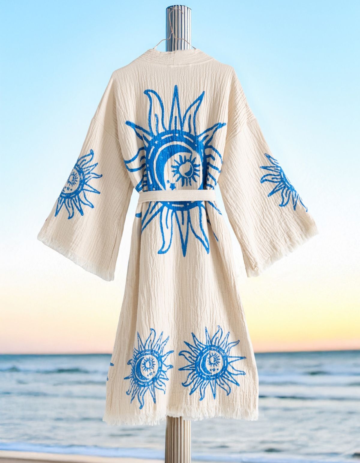 Varol Organik %100 Pamuk Kimono Yaka Sabahlık Bornoz - Heliona v2 Varol Organik %100 Pamuk Kimono Yaka Sabahlık Bornoz - Heliona v2