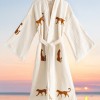 Varol Organik %100 Pamuk Kimono Yaka Sabahlık Bornoz - Leopar