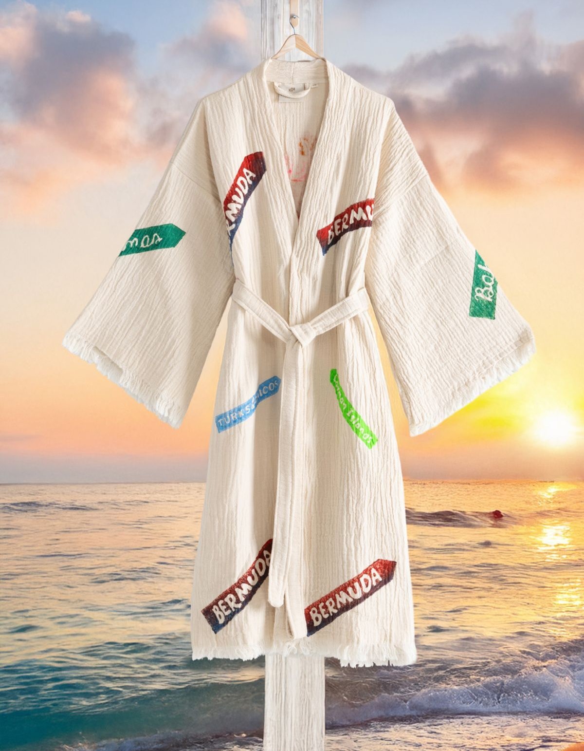 Varol Organik %100 Pamuk Kimono Yaka Sabahlık Bornoz - Nomada Varol Organik %100 Pamuk Kimono Yaka Sabahlık Bornoz - Nomada