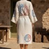 Varol Organik %100 Pamuk Kimono Yaka Sabahlık Bornoz - Dualis