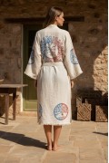 Varol Organik %100 Pamuk Kimono Yaka Sabahlık Bornoz - Dualis görseli 2