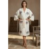 Varol Organik %100 Pamuk Kimono Yaka Sabahlık Bornoz - Göz
