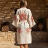 Varol Organik %100 Pamuk Kimono Yaka Sabahlık Bornoz - Heliona v1 Varol Organik %100 Pamuk Kimono Yaka Sabahlık Bornoz - Heliona v1