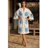 Varol Organik %100 Pamuk Kimono Yaka Sabahlık Bornoz - Heliona v2