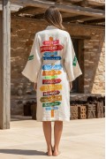 Varol Organik %100 Pamuk Kimono Yaka Sabahlık Bornoz - Nomada görseli 2
