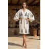 Varol Organik %100 Pamuk Kimono Yaka Sabahlık Bornoz - Piramit