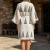 Varol Organik %100 Pamuk Kimono Yaka Sabahlık Bornoz - Piramit
