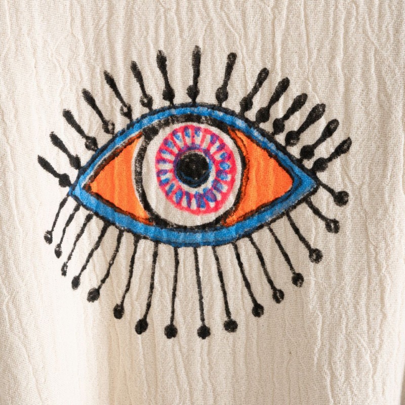 Varol Organik %100 Pamuk Kimono Yaka Sabalık Bornoz - Göz