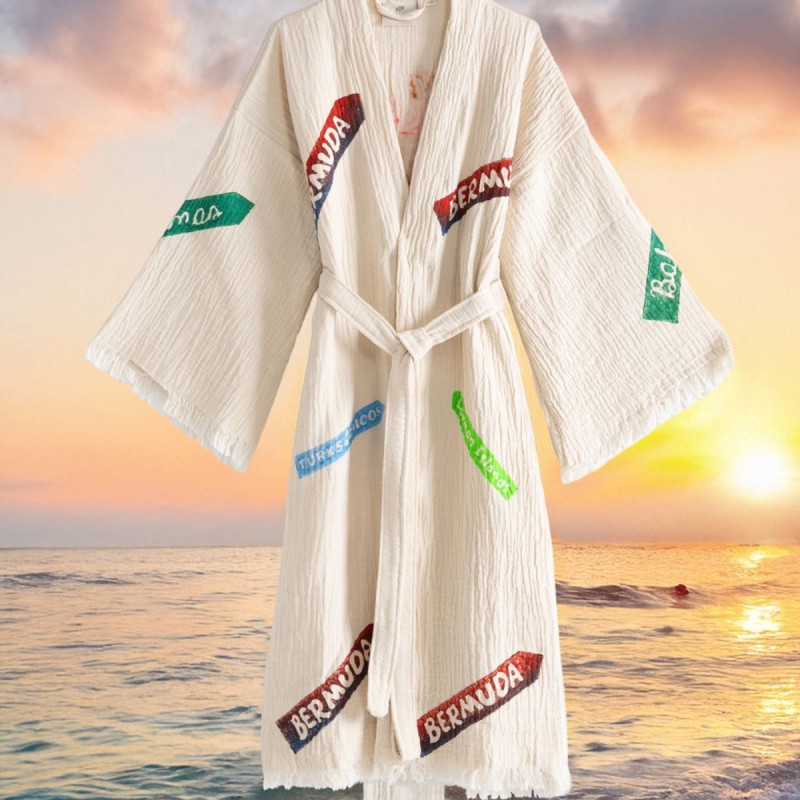 Varol Organik %100 Pamuk Kimono Yaka Sabalık Bornoz - Nomada Varol Organik %100 Pamuk Kimono Yaka Sabalık Bornoz - Nomada