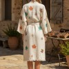 Varol Organik %100 Pamuk Kimono Yaka Sabahlık Bornoz - Sonbahar