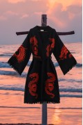 Varol Organik %100 Pamuk Kimono Yaka Sabahlık Bornoz - Viserion görseli 4