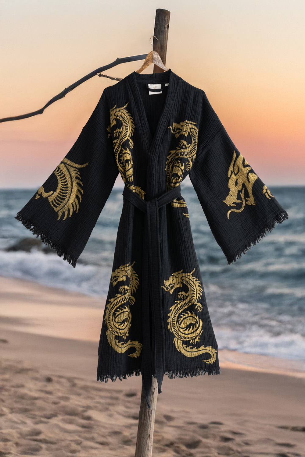 Varol Organik %100 Pamuk Kimono Yaka Sabahlık Bornoz - Viserion Varol Organik %100 Pamuk Kimono Yaka Sabahlık Bornoz - Viserion
