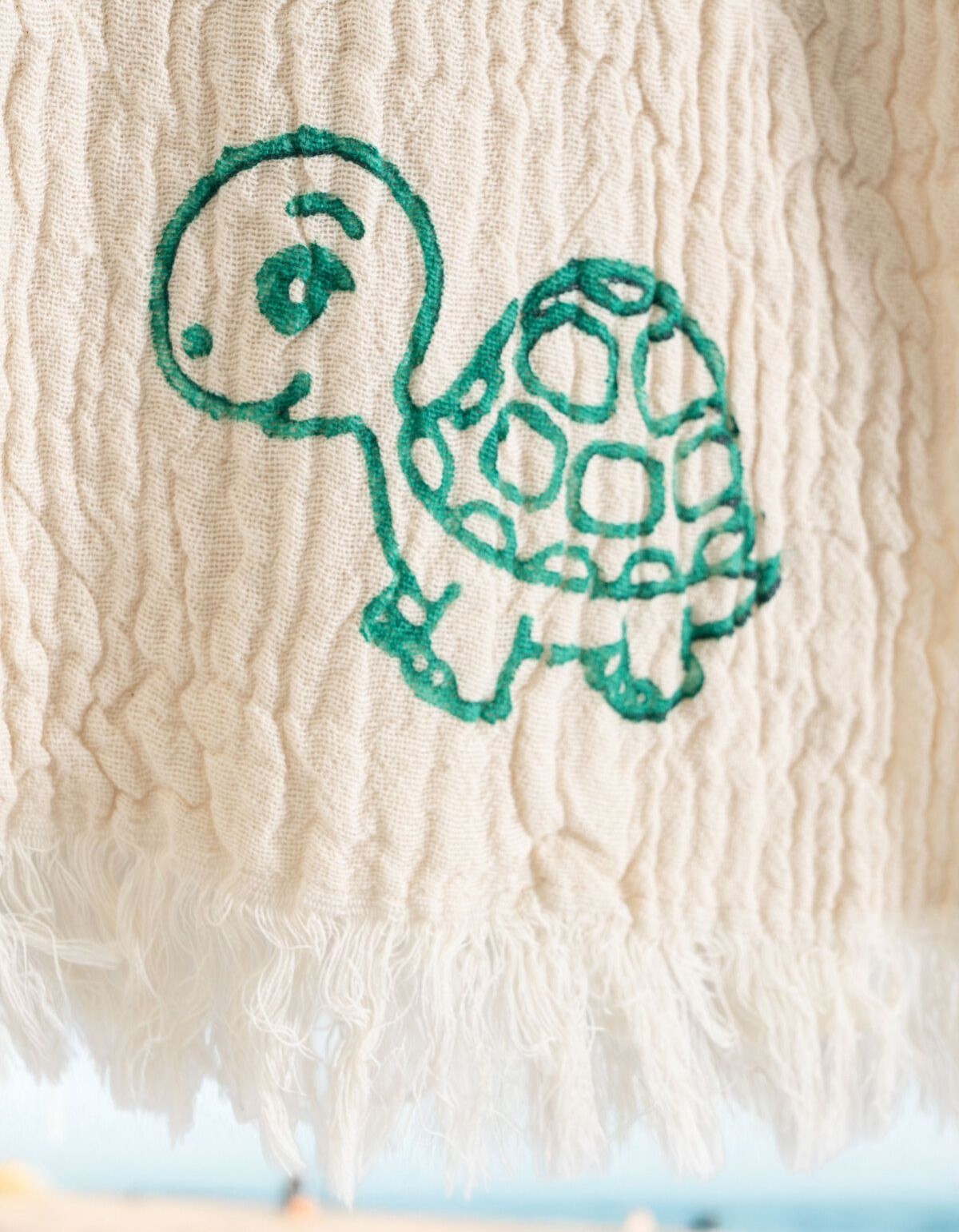 Varol Organik %100 Pamuk Müslin Çocuk Panço - Kaplu