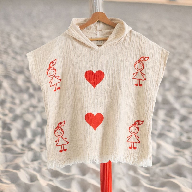 Varol Organik %100 Pamuk Müslin Çocuk Panço - Lovely