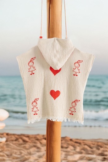 Varol Organik %100 Pamuk Müslin Çocuk Panço - Lovely