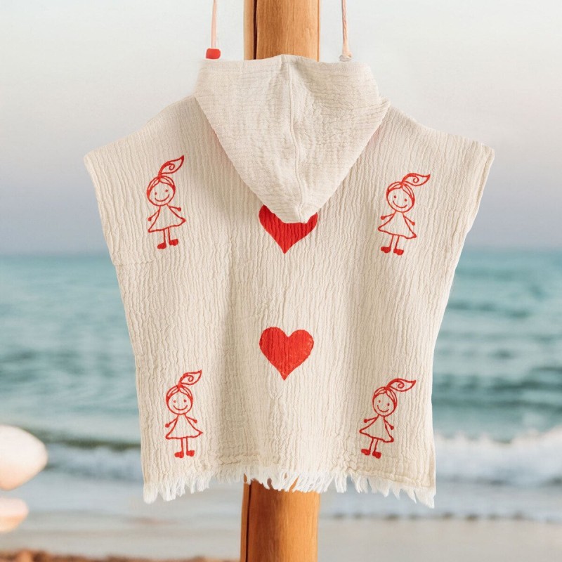 Varol Organik %100 Pamuk Müslin Çocuk Panço - Lovely