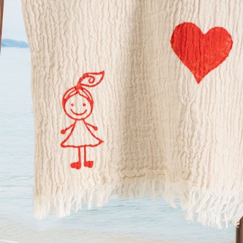 Varol Organik %100 Pamuk Müslin Çocuk Panço - Lovely