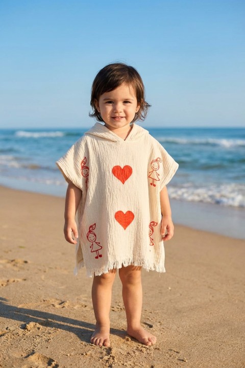Varol Organik %100 Pamuk Müslin Çocuk Panço - Lovely