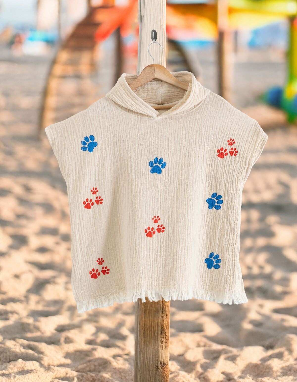 Varol Organik %100 Pamuk Müslin Çocuk Panço - Pati