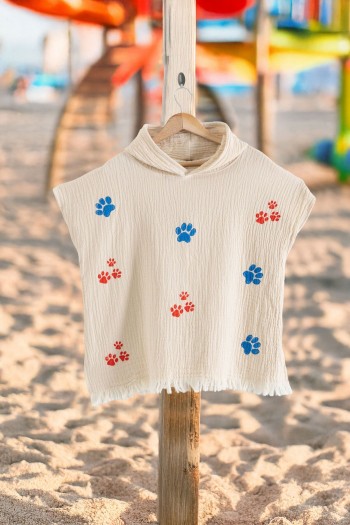 Varol Organik %100 Pamuk Müslin Çocuk Panço - Pati