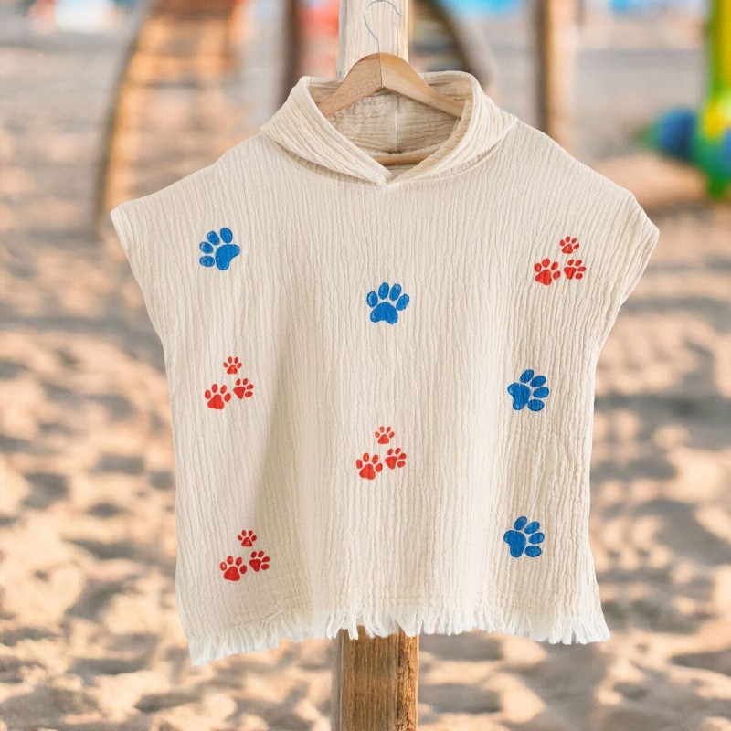 Varol Organik %100 Pamuk Müslin Çocuk Panço - Pati