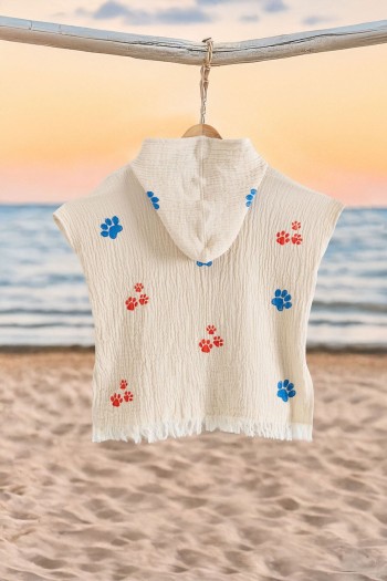 Varol Organik %100 Pamuk Müslin Çocuk Panço - Pati