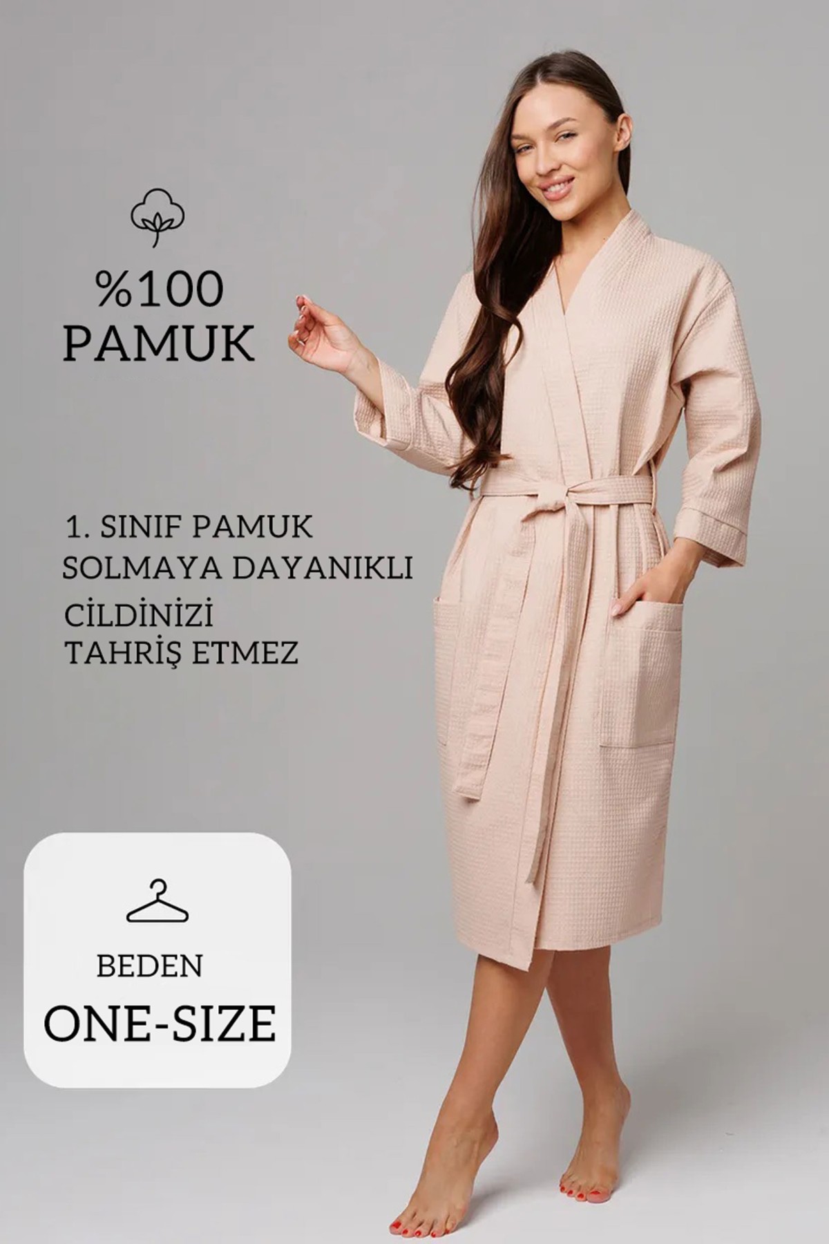 Varol Pike Dokuma Sütlü Kahve Bornoz – İhracat Fazlası, One Size Varol Pike Dokuma Sütlü Kahve Bornoz – İhracat Fazlası, One Size