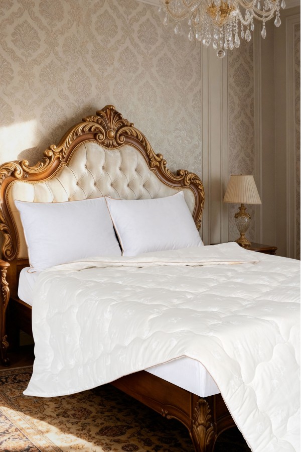 Varol Pure Cotton Çift Kişilik %100 Pamuk Yorgan (195x215 cm) – Doğal Uyku Konforu | Bez Çantalı
